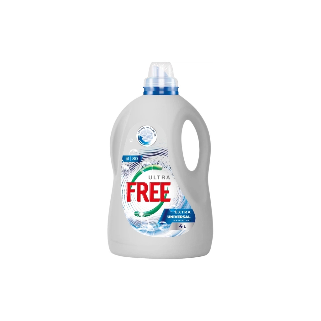 Гель для прання Free Extra Universal З ароматом свіжості 4 л (4820196011408) - фото 1 Гель для прання Free Extra Universal З ароматом свіжості 4 л (4820196011408) - фото 1