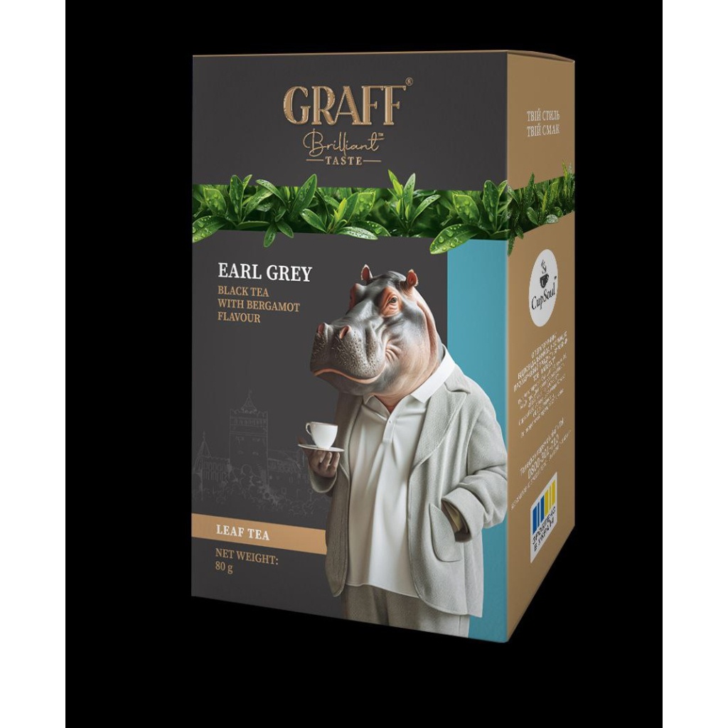 Чай Graff Earl Grey з ароматом бергамоту листовий 80 г (gr.11860) - фото 1