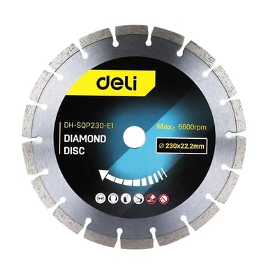 Круг відрізний Deli 230 x 22,2 мм для сухого різу (EDH-SQP230-E1) - фото 1