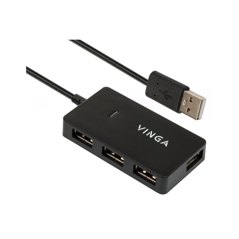 Концентратор Vinga USB2.0 to 4*USB2.0 HUB (VHA2A4N) - фото 1
