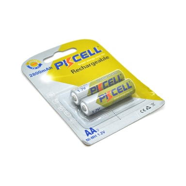 Акумулятор PkCell AA R6 2800mAh 1.2V NiMH Rechargeable Battery, 2шт/бл (PC/AA2800-2B) - фото 1
