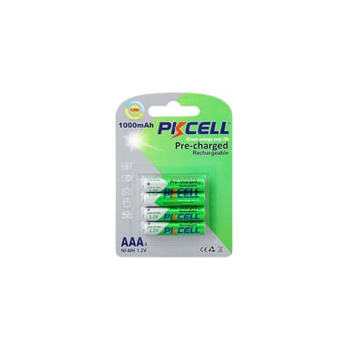 Акумулятор PkCell AAA R03 1000mAh 1.2V NiMH Already Charged, 4шт/бл (PC/AAA1000-4BA) - фото 1