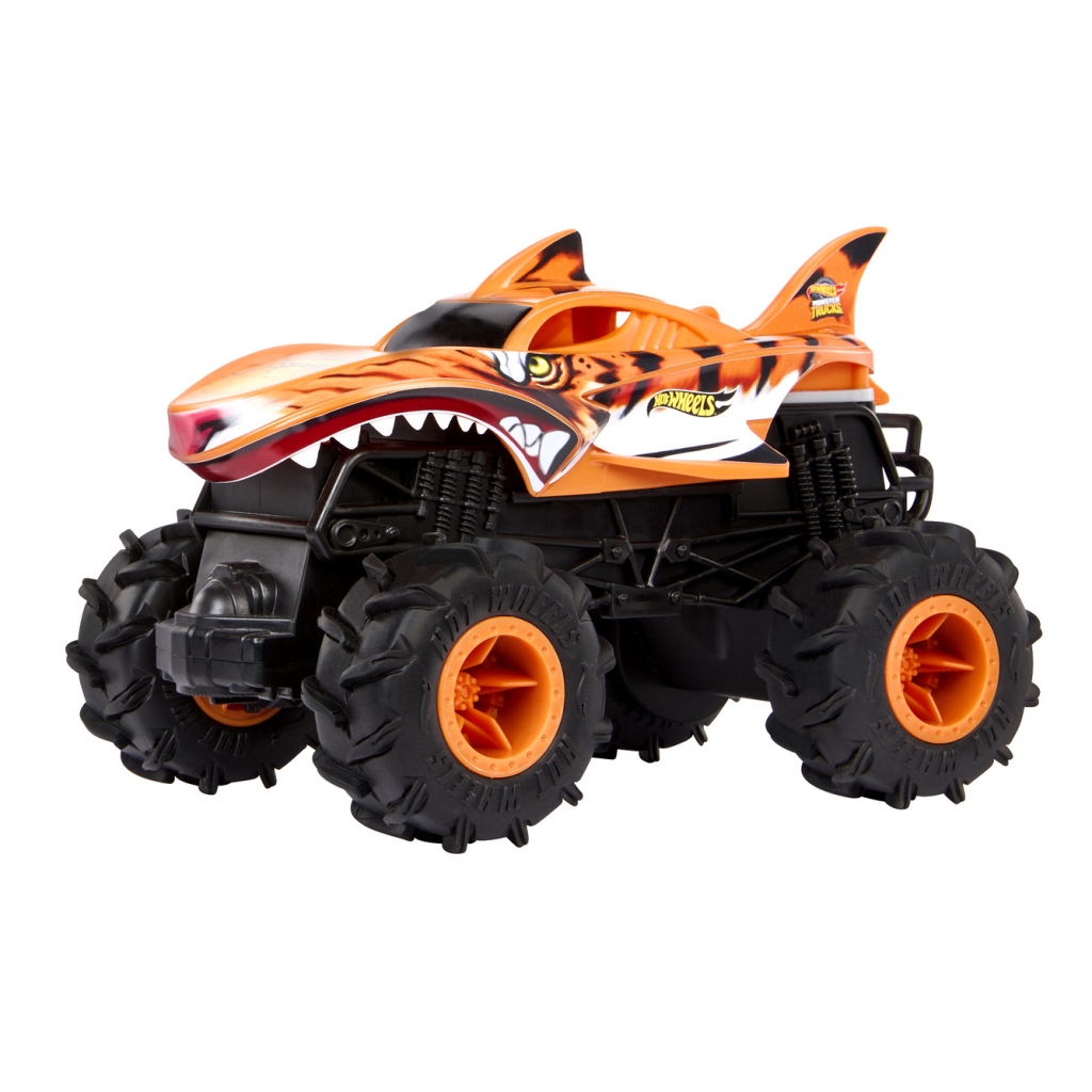Радіокерована іграшка Hot Wheels Автомодель Monster Trucks Тигроакула 1:24 (HNV03) - фото 2 Радіокерована іграшка Hot Wheels Автомодель Monster Trucks Тигроакула 1:24 (HNV03) - фото 2
