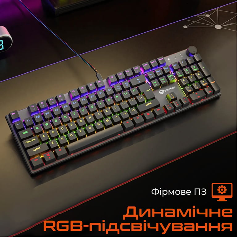 Клавіатура Meetion MK009 Pro Red Switch USB Type-C Black (MT-MK009Pro-W-RUA) - фото 3