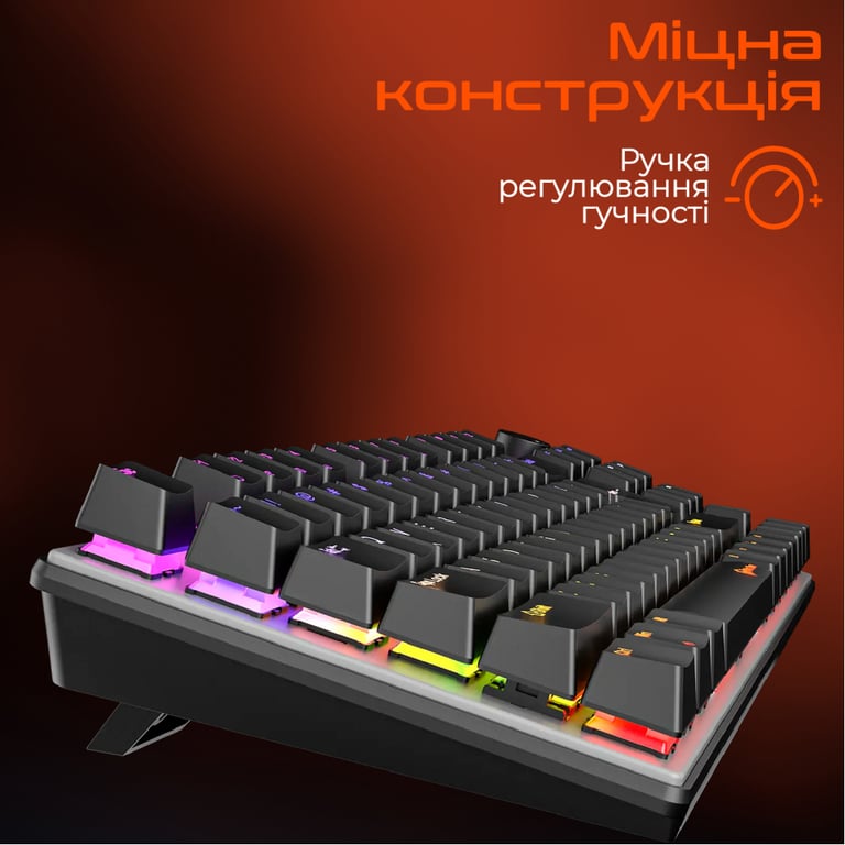Клавіатура Meetion MK009 Pro Red Switch USB Type-C Black (MT-MK009Pro-W-RUA) - фото 5