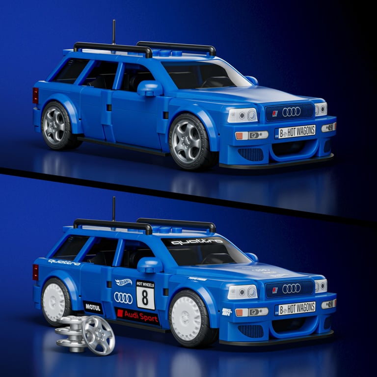 Машина Hot Wheels Brick Shop Speed Audi Avant RS2 (JGR28) - фото 2