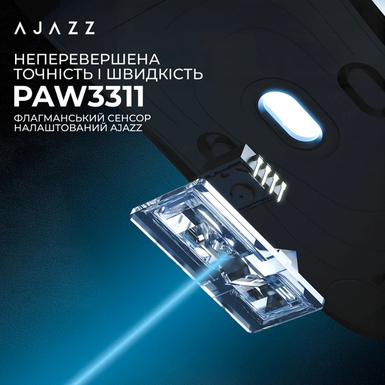 Мишка Ajazz AJ159P MC Wireless/Bluetooth/USB Charging Dock Blue (AJ159P-MC-Blue) - фото 10