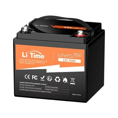 Батарея LiFePo4 Litime 12.8V-50Ah 640Wh (L12V50-BASIC-4-A38) - фото 1