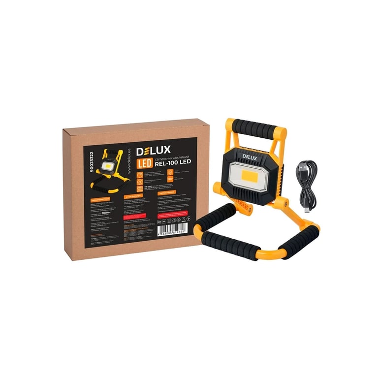 Прожектор Delux REL- 100 (3.7V 2200mAh) LED COB 10W 6500K IP54 (90023322) - фото 4