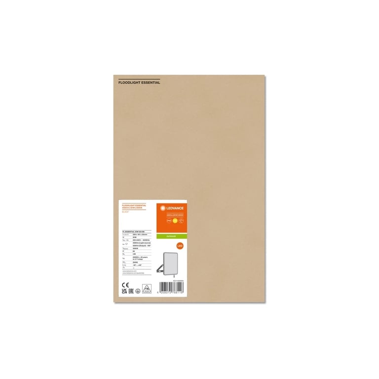 Прожектор LEDVANCE FL ESSENTIAL 50W 830 BK IP65 (4058075768116) - фото 6