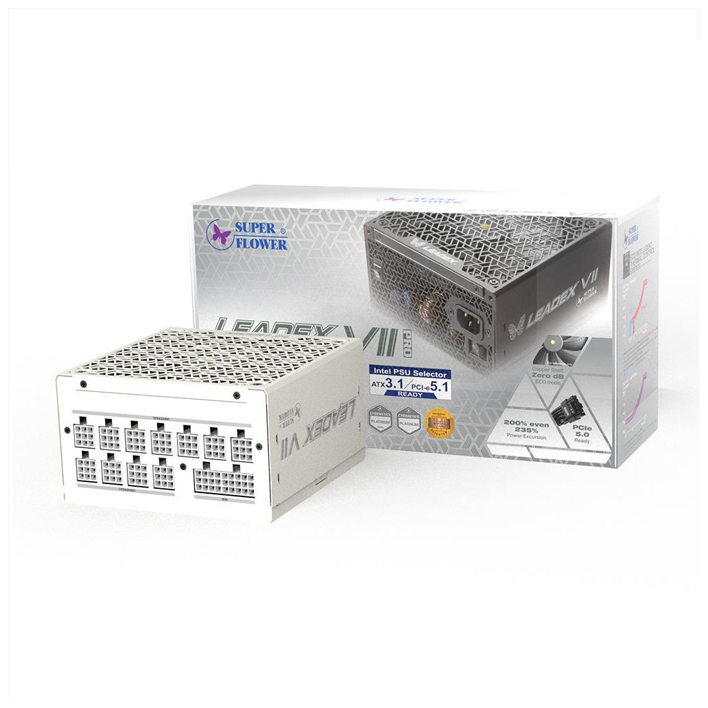Блок живлення Super Flower 1000W LEADEX VII XP PRO SERIES WHT (SF-1000F14XP WHITE) - фото 9 Блок живлення Super Flower 1000W LEADEX VII XP PRO SERIES WHT (SF-1000F14XP WHITE) - фото 9