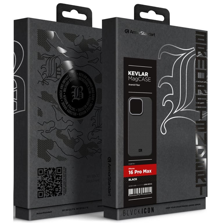 Чохол до мобільного телефона Armorstandart BlackIcon Kevlar MagCase Apple iPhone 16 Pro Max Black (ARM88535) - фото 2