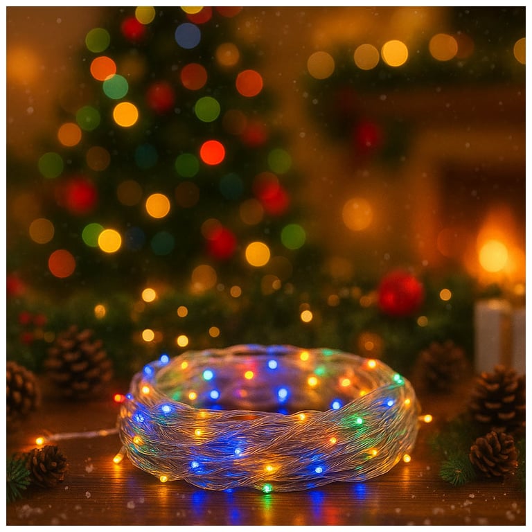 Гірлянда ColorWay LED 200 20 м (8 режимів) різнокольорова (прозорий кабель) USB (CW-G-200L20UTMC) - фото 6