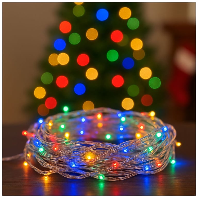Гірлянда ColorWay LED 100 10м (8 функцій) різнокольорова (прозорий кабель) USB (CW-G-100L10UTMC) - фото 4