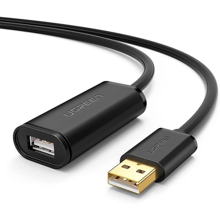 Дата кабель USB 2.0 AM to AF 20.0m Active black Ugreen (10324) - фото 1