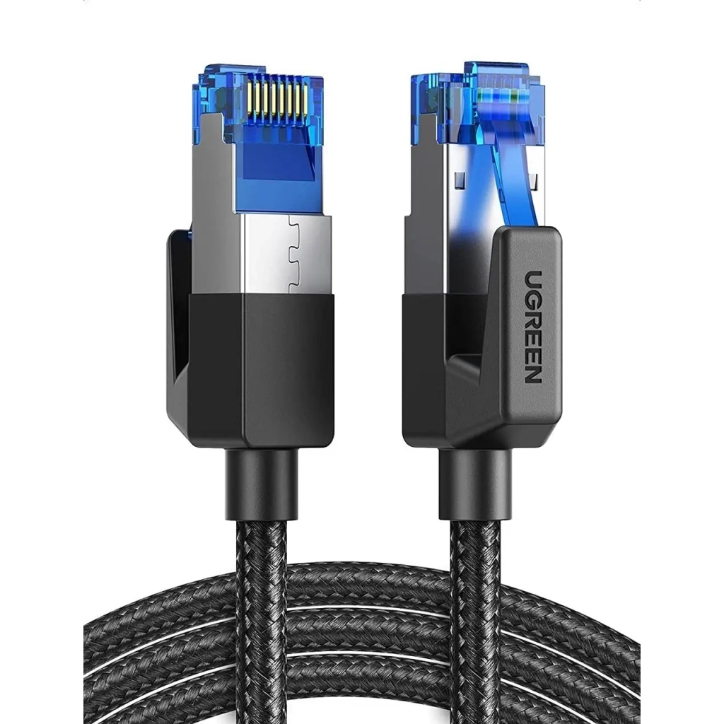 Патч-корд 15м, S/FTP cat 7 RJ-45 COPPER black Ugreen (U_30799) - фото 1