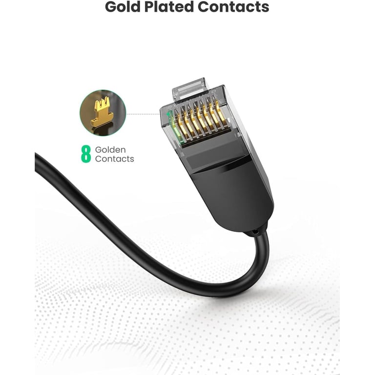 Патч-корд 10м, UTP cat 6 RJ-45 COPPER black Ugreen (U_70656) - фото 2