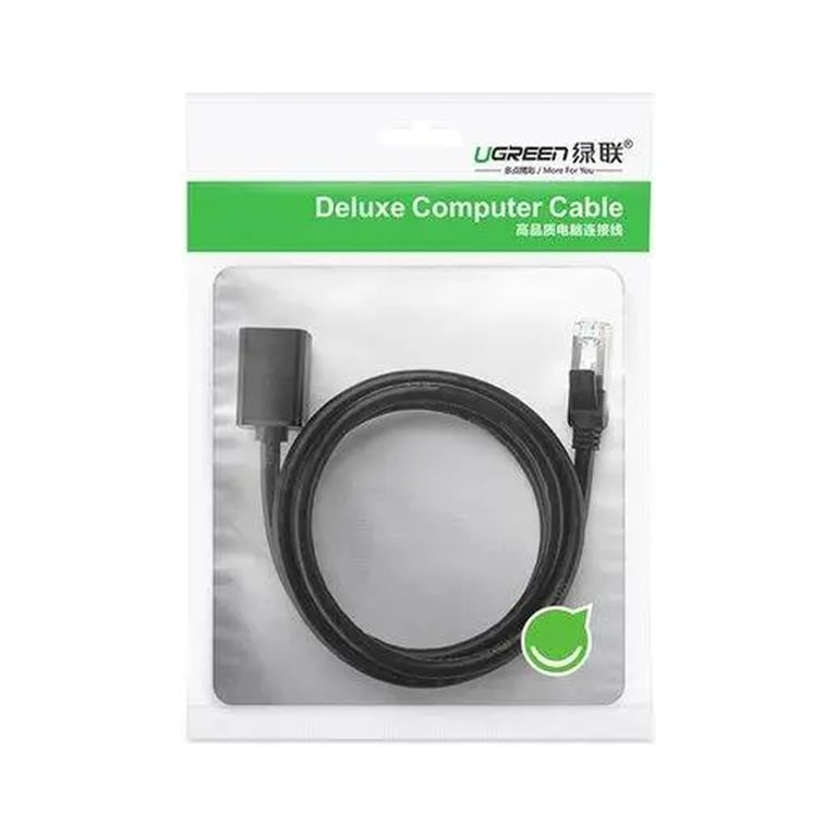 Патч-корд 5м F/UTP cat 6 RJ-45 extension black Ugreen (U_11283) - фото 4