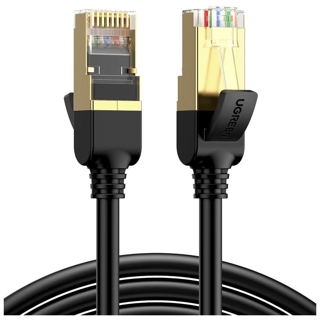 Патч-корд 15м, F/FTP cat 7 RJ-45 black Ugreen (U_11274) - фото 1