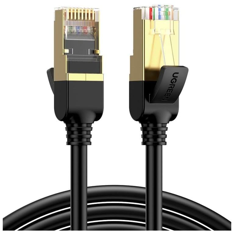 Патч-корд 15м, F/FTP cat 7 RJ-45 black Ugreen (U_11274) - фото 1