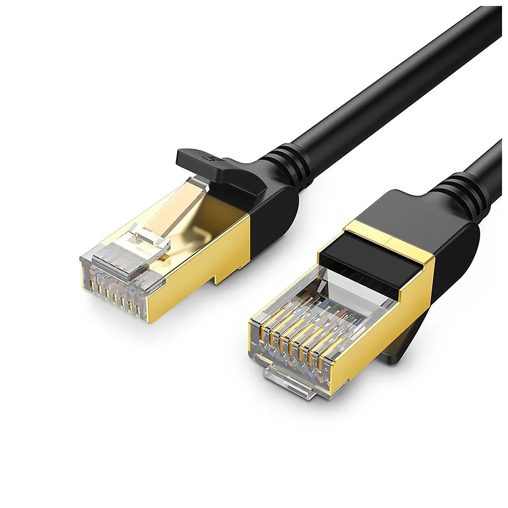 Патч-корд 10м, F/FTP cat 7 RJ-45 black Ugreen (U_11273) - фото 1