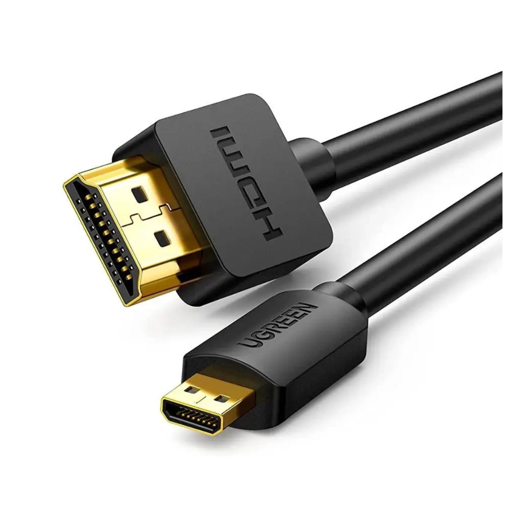 Кабель мультимедійний HDMI M to HDMI micro M 2.0m 4K black Ugreen (30103) - фото 1