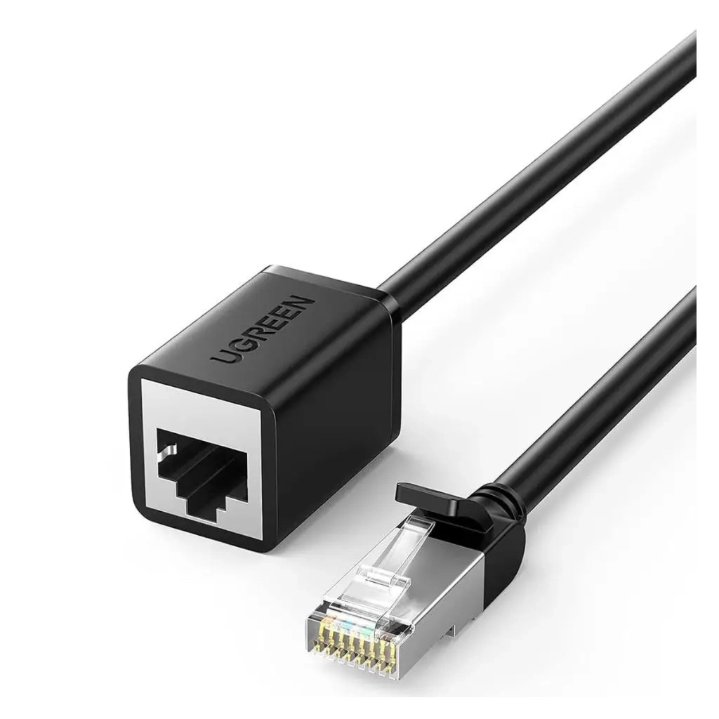 Патч-корд 2м, F/UTP cat 6 RJ-45 extension black Ugreen (U_11281) - фото 1