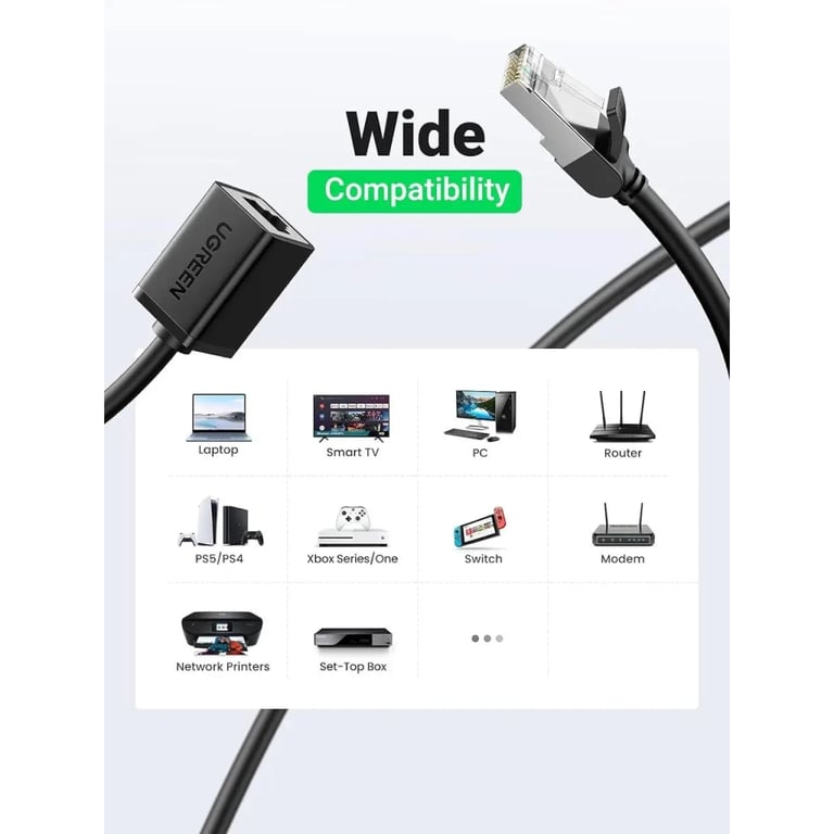 Патч-корд 2м, F/UTP cat 6 RJ-45 extension black Ugreen (U_11281) - фото 3