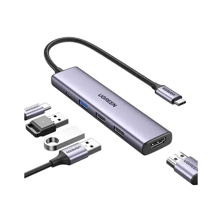 Концентратор Ugreen USB-C 3-in-1 HDMI 4K + USB 3.0 + PD 100W (U_15495) - фото 1