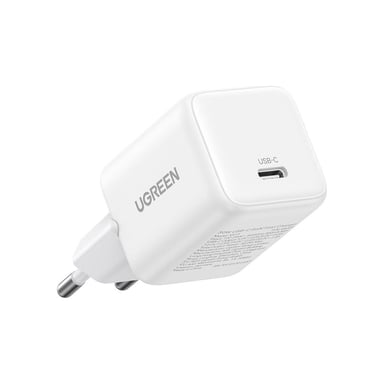 Зарядний пристрій Ugreen USB-C PD30W GaN white (65009) - фото 1
