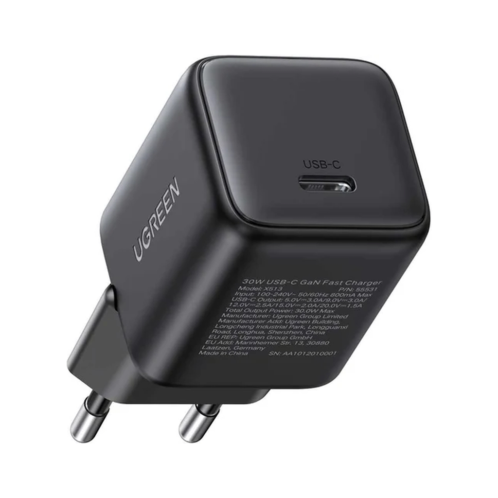 Зарядний пристрій Ugreen USB-C PD30W GaN (55531) - фото 1 Зарядний пристрій Ugreen USB-C PD30W GaN (55531) - фото 1