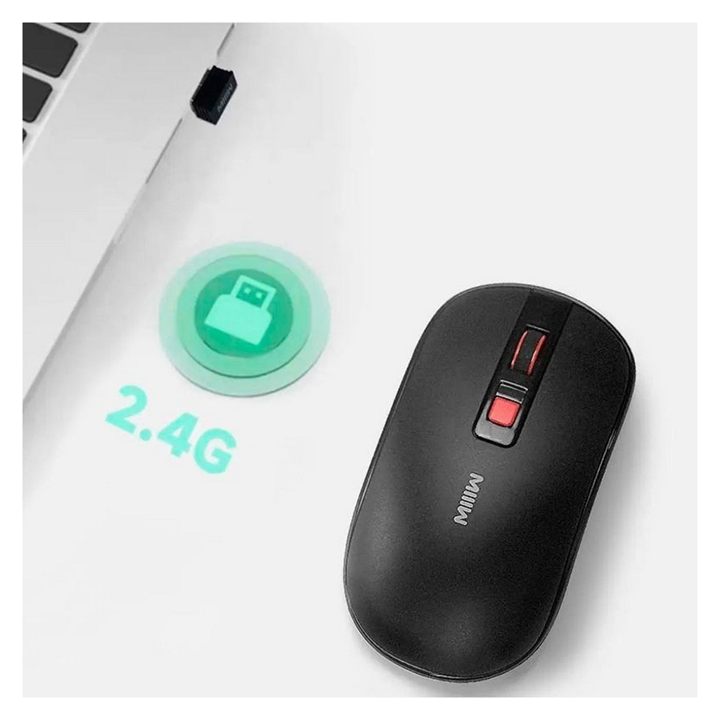 Мишка Xiaomi MiiiW Lite Wireless/Bluetooth Black (MW23M21 Black) - фото 5 Мишка Xiaomi MiiiW Lite Wireless/Bluetooth Black (MW23M21 Black) - фото 5