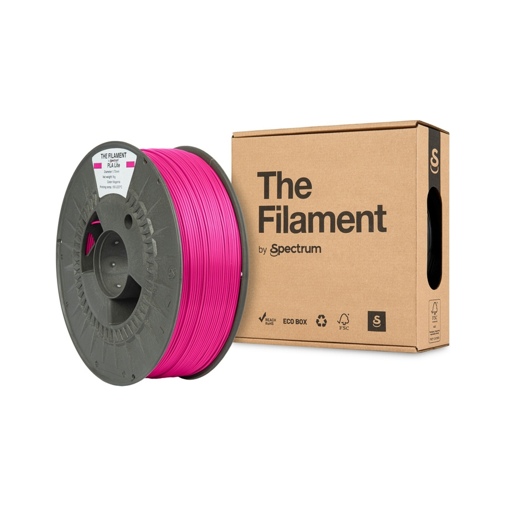 Пластик для 3D-принтера The Filament PLA Lite 1.75mm MAGENTA 1kg (TF-24233) - фото 3 Пластик для 3D-принтера The Filament PLA Lite 1.75mm MAGENTA 1kg (TF-24233) - фото 3
