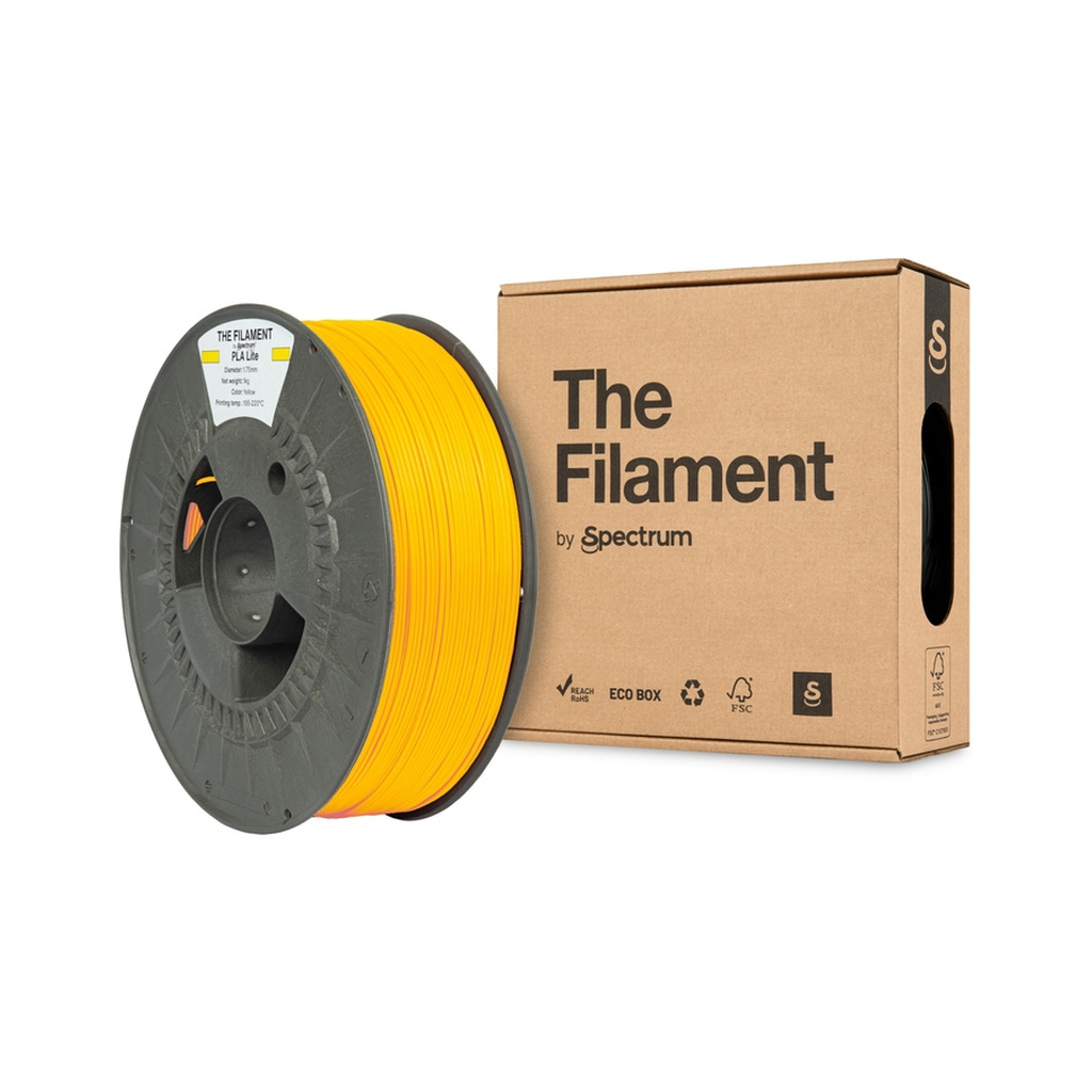 Пластик для 3D-принтера The Filament PLA Lite 1.75mm YELLOW 1kg (TF-24221) - фото 3 Пластик для 3D-принтера The Filament PLA Lite 1.75mm YELLOW 1kg (TF-24221) - фото 3