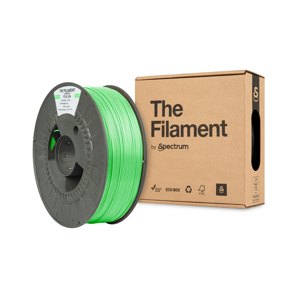 Пластик для 3D-принтера The Filament PLA Lite 1.75mm GREEN 1kg (TF-24222) - фото 3 Пластик для 3D-принтера The Filament PLA Lite 1.75mm GREEN 1kg (TF-24222) - фото 3