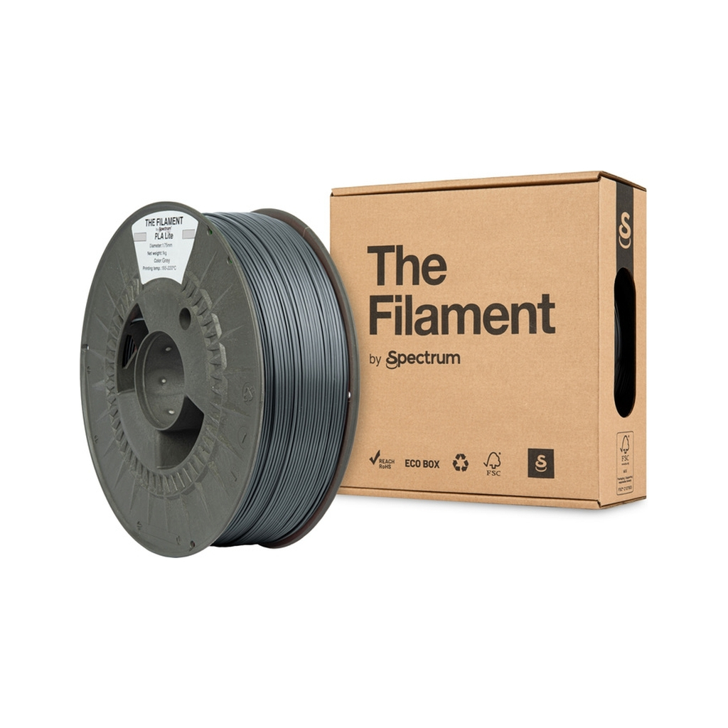 Пластик для 3D-принтера The Filament PLA Lite 1.75mm GREY 1kg (TF-24223) - фото 3 Пластик для 3D-принтера The Filament PLA Lite 1.75mm GREY 1kg (TF-24223) - фото 3