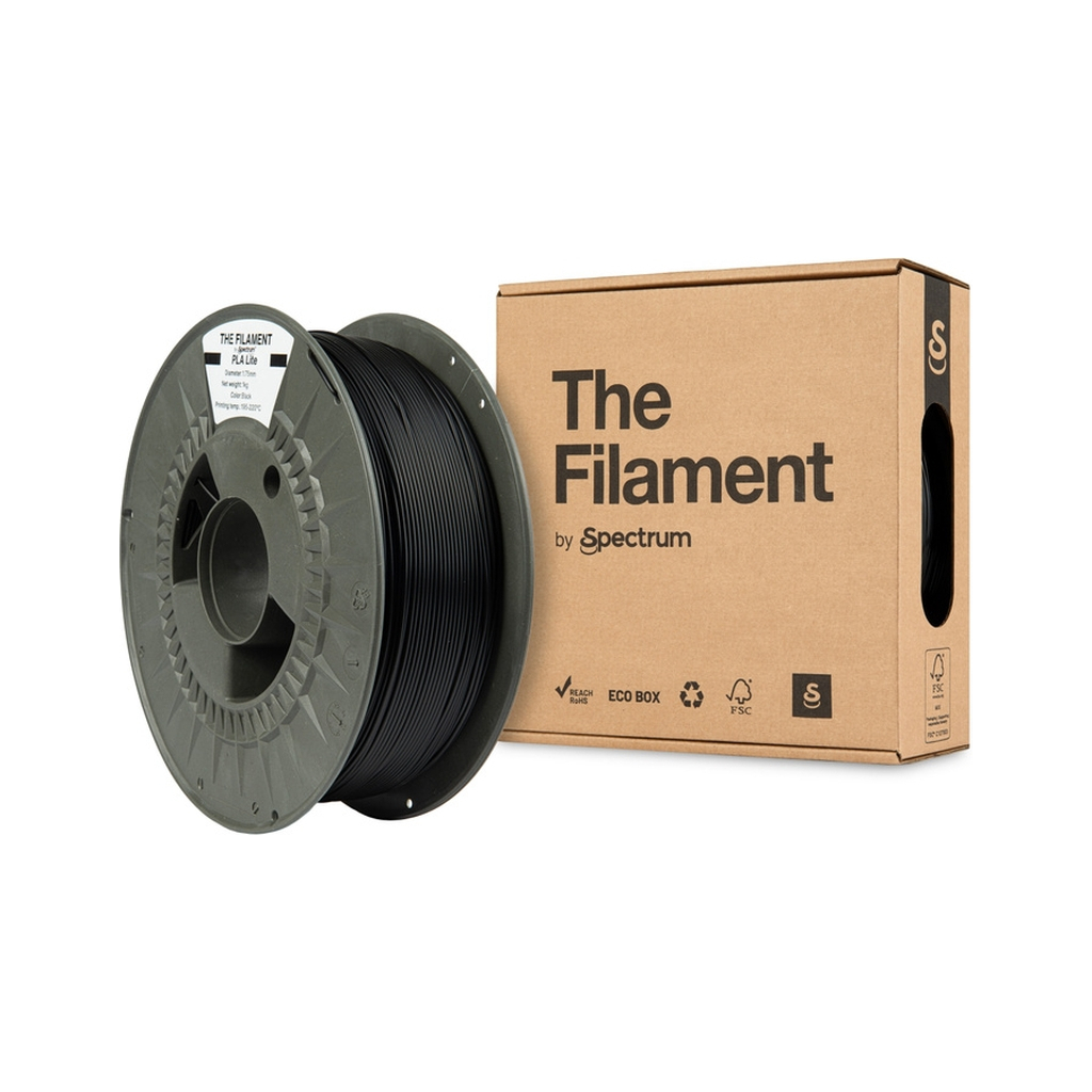 Пластик для 3D-принтера The Filament PLA Lite 1.75mm BLACK 1kg (TF-24224) - фото 3 Пластик для 3D-принтера The Filament PLA Lite 1.75mm BLACK 1kg (TF-24224) - фото 3