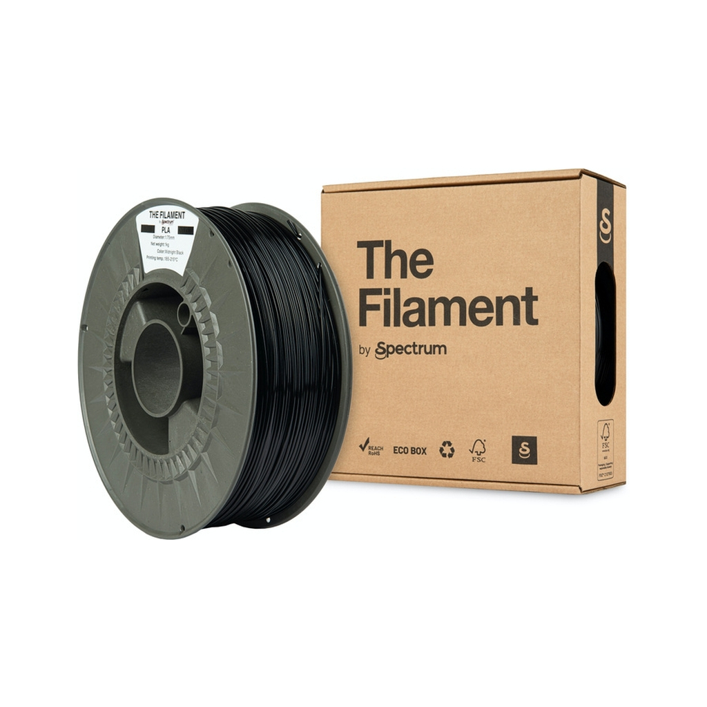 Пластик для 3D-принтера The Filament PLA 1.75mm 1kg MIDNIGHT BLACK (TF-24000) - фото 3 Пластик для 3D-принтера The Filament PLA 1.75mm 1kg MIDNIGHT BLACK (TF-24000) - фото 3
