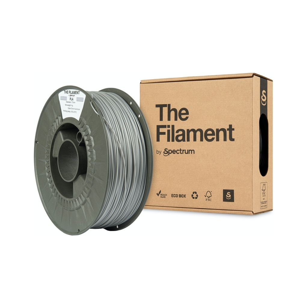 Пластик для 3D-принтера The Filament PLA 1.75mm 1kg SILVER ALUMINIUM (TF-24006) - фото 3 Пластик для 3D-принтера The Filament PLA 1.75mm 1kg SILVER ALUMINIUM (TF-24006) - фото 3