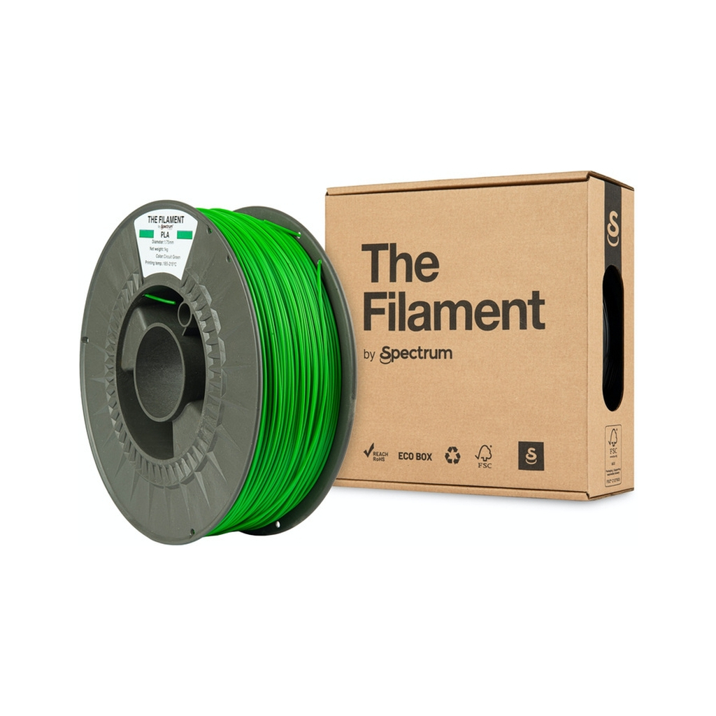 Пластик для 3D-принтера The Filament PLA 1.75mm 1kg CIRCUIT GREEN (TF-24007) - фото 3 Пластик для 3D-принтера The Filament PLA 1.75mm 1kg CIRCUIT GREEN (TF-24007) - фото 3