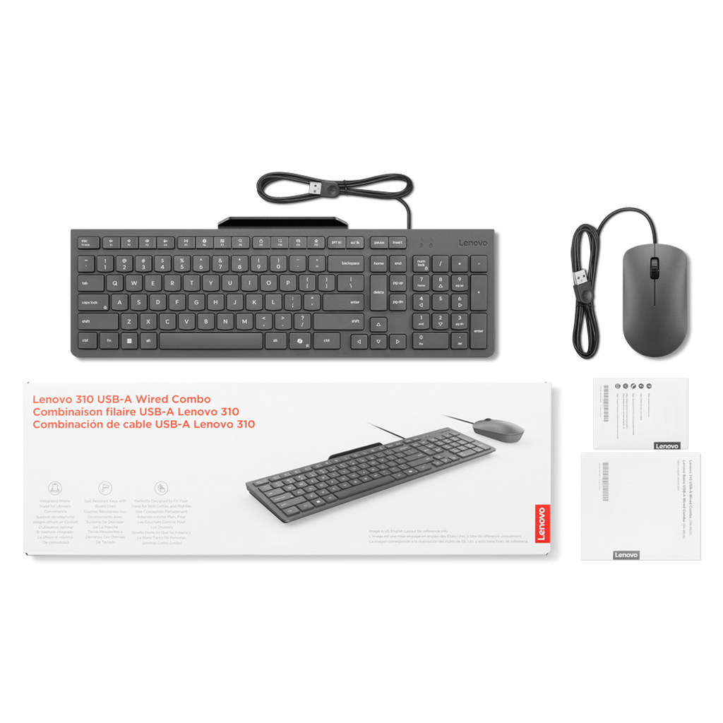 Комплект Lenovo 310 Combo Wired USB UA Black (GX31R09776) - фото 8 Комплект Lenovo 310 Combo Wired USB UA Black (GX31R09776) - фото 8