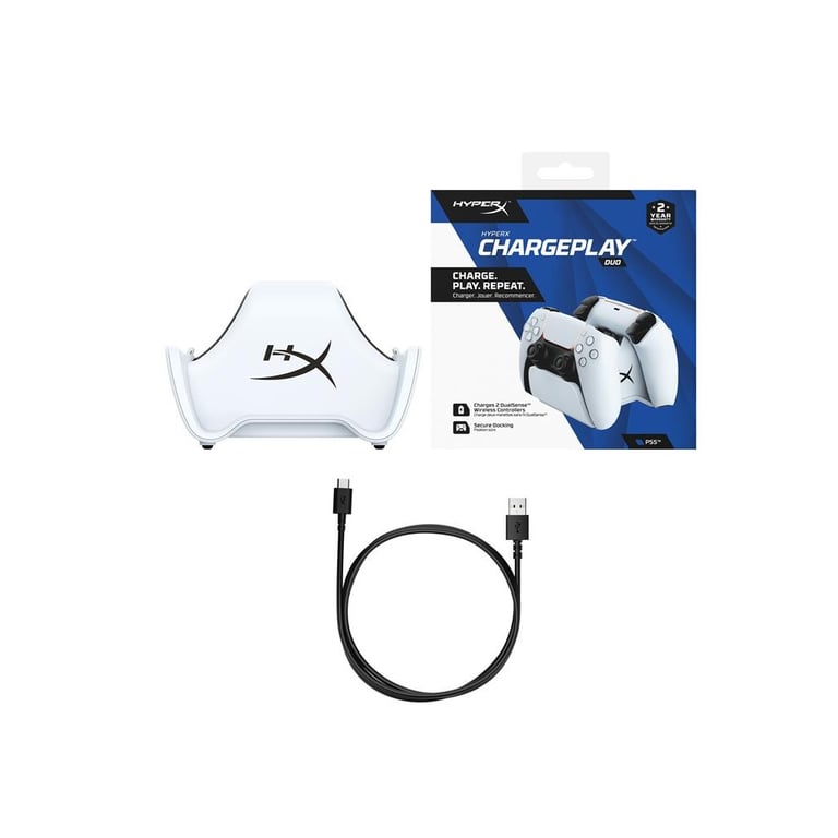 Зарядний пристрій HyperX ChargePlay Duo для PS5 DualSense White (51P68AA) - фото 6