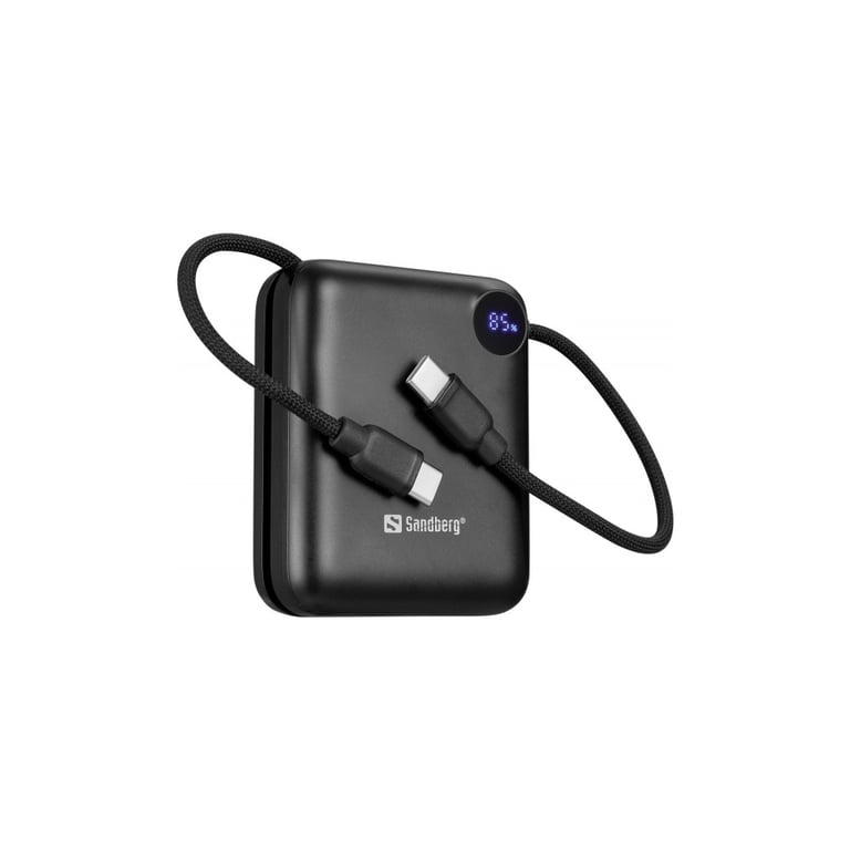 Батарея універсальна Sandberg 10000mAh PD/3.1/20W, QC/3.0, USB-C In/Out, with 2 cables USB-C (421-26) - фото 2