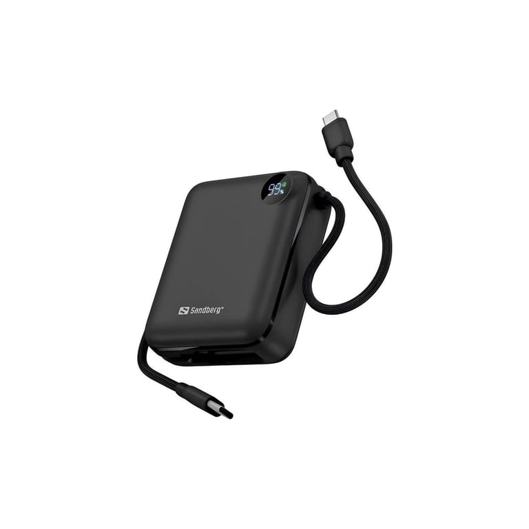 Батарея універсальна Sandberg 10000mAh PD/3.1/20W, QC/3.0, USB-C In/Out, with 2 cables USB-C (421-26) - фото 3
