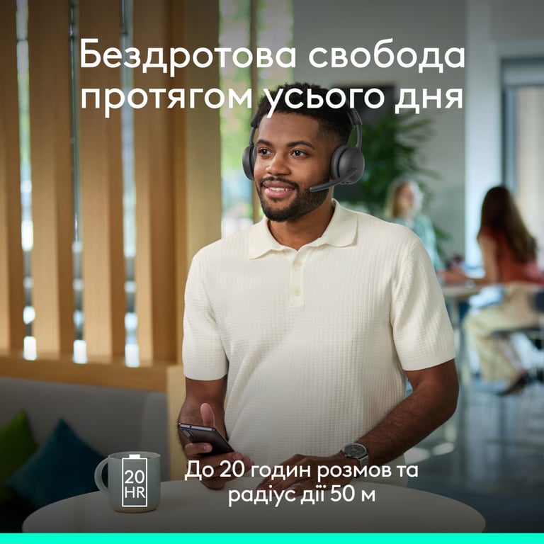 Навушники Logitech Zone Wireless 2 ES for Business Graphite (981-001512) - фото 10