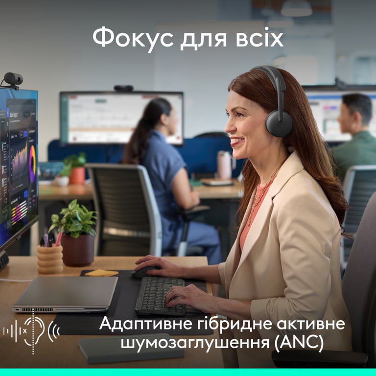 Навушники Logitech Zone Wireless 2 ES for Business Graphite (981-001512) - фото 8