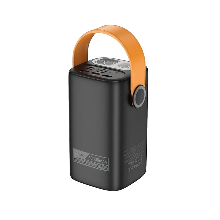 Батарея універсальна HOCO 60000mAh Astrum PD/100W, QC/3.0, LED lamp, Black (DB160 / 714724) - фото 3