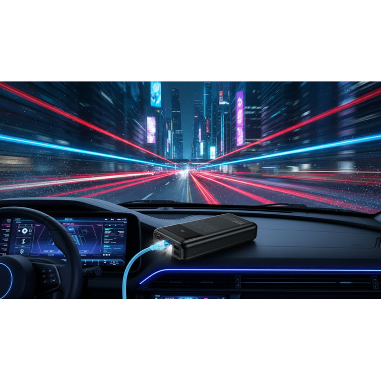 Батарея універсальна HOCO 30000mAh Apollo PD/65W QC/3.0 Black (DB81 / 714720) - фото 7