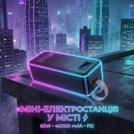 Батарея універсальна HOCO 40000mAh Aquila PD/3.0/65W QC/3.0 Black (DB82 / 714726) - фото 7