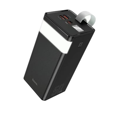 Батарея універсальна HOCO 50000mAh Powermaster PD/20W, QC/22.5W, Lamp, Black (J86A / 714738) - фото 1